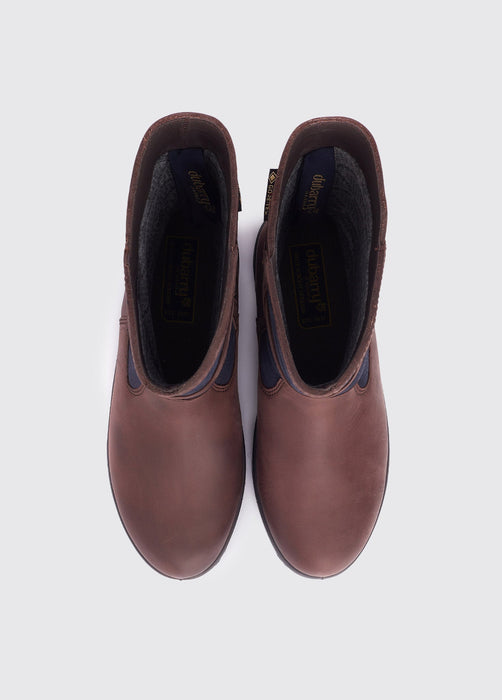 (Dubarry) Roscommon Ladies Country Boot - Navy/Brown (Women's)