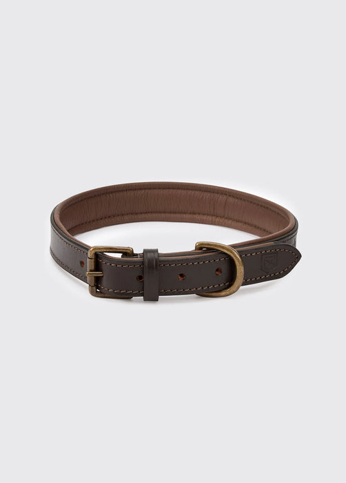 (Dubarry) Axel Padded Leather dog collar - Mahogany
