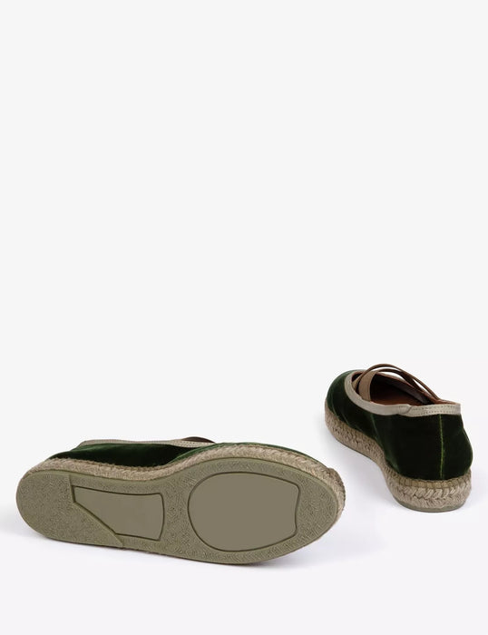 (Penelope Chilvers) Chico Velvet Espadrille - Khaki (Women's)