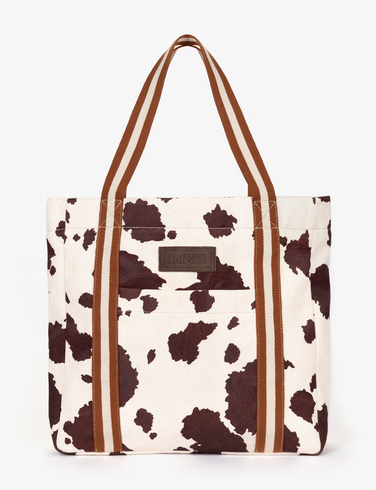 (Penelope Chilvers) Friesian Canvas Tote - Brown/White (Women's)