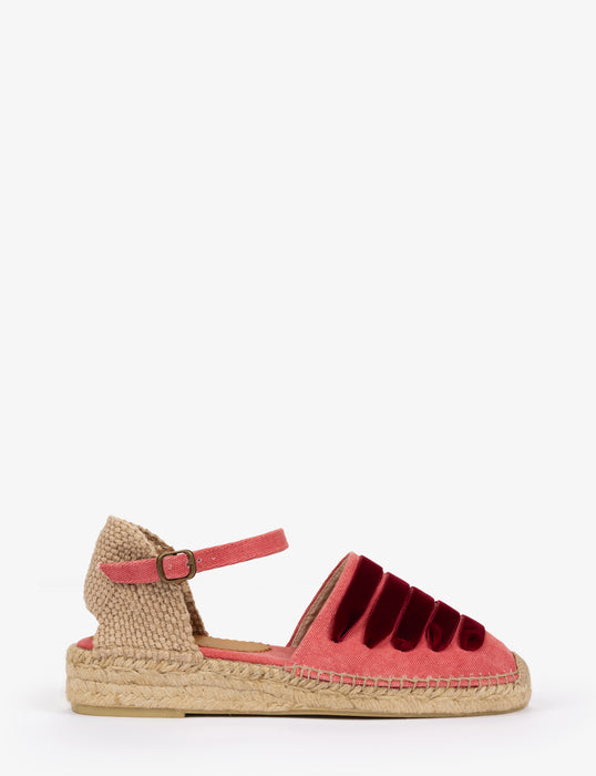 (Penelope Chilvers) Low Mary Jane Dali Espadrille - Cherry (Womens)