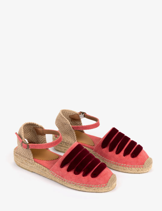 (Penelope Chilvers) Low Mary Jane Dali Espadrille - Cherry (Womens)