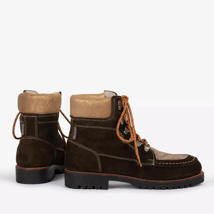 (Penelope Chilvers) Pioneer Suede Boot  - Khaki / Gold (Women's)