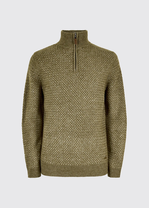 SALE - Dubarry - Power Zip Neck Sweater - Dusky Green (Men's)