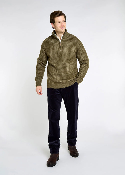 SALE - Dubarry - Power Zip Neck Sweater - Dusky Green (Men's)