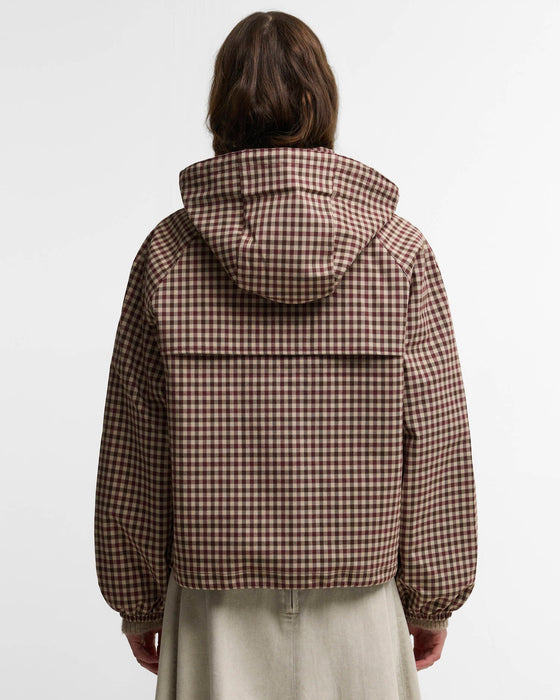 (Barbour) Audrey Showerproof Jacket - Cranberry Gingham Check (Women's)