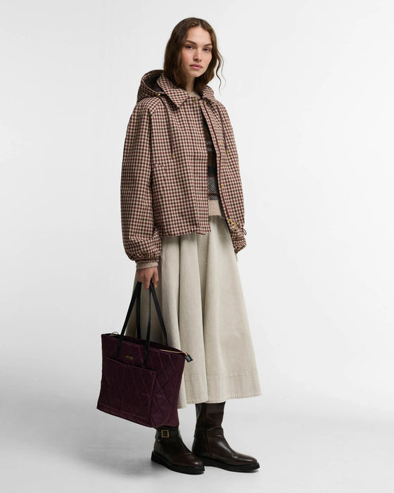 (Barbour) Audrey Showerproof Jacket - Cranberry Gingham Check (Women's)