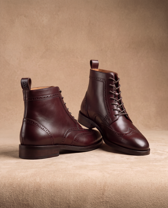 (Holland Cooper) Brogue Boot - Walnut (Men's)