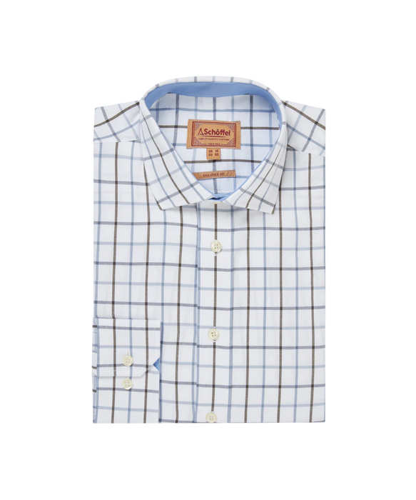 (Schoffel) Baconsthorpe Tailored Fit Shirt - Mountain Blue (Men's)