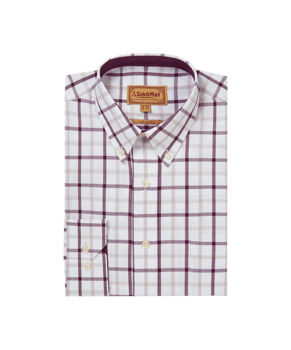 (Schoffel) Brancaster Classic Shirt - Beetroot Check (Men's)