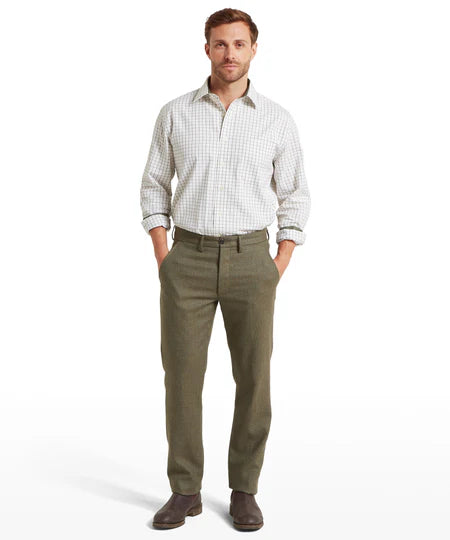 (Schoffel) Burnham Tattersall Classic Shirt - Dark Olive Tattersall (Men's)