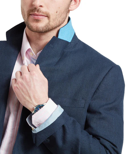 (Schoffel) Cowes Linen Jacket - Navy (Men's)