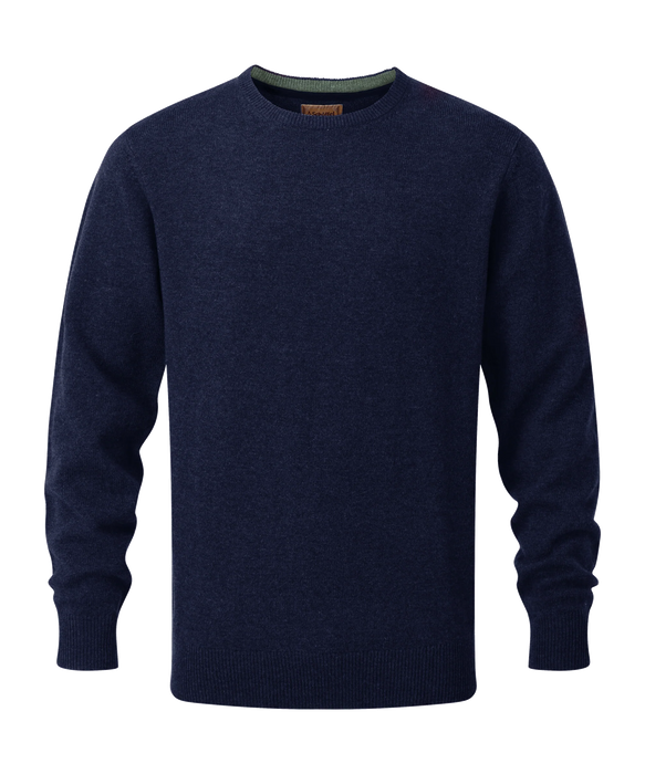 (Schoffel) Lewis Lambswool Crew Neck Jumper - Navy (Men's)