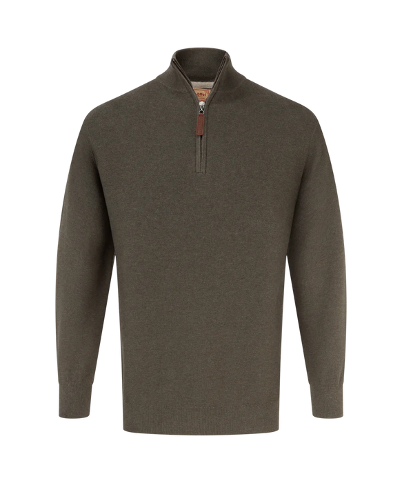 (Schoffel) Porthleven 1/4 Zip Jumper - Beetle Green (Men's)
