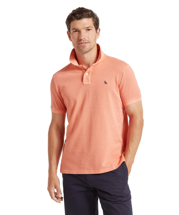 (Schoffel) St Ives Garment Dyed Polo Shirt - Coral Peach (Men's)