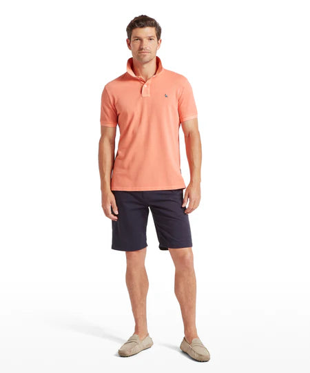 (Schoffel) St Ives Garment Dyed Polo Shirt - Coral Peach (Men's)