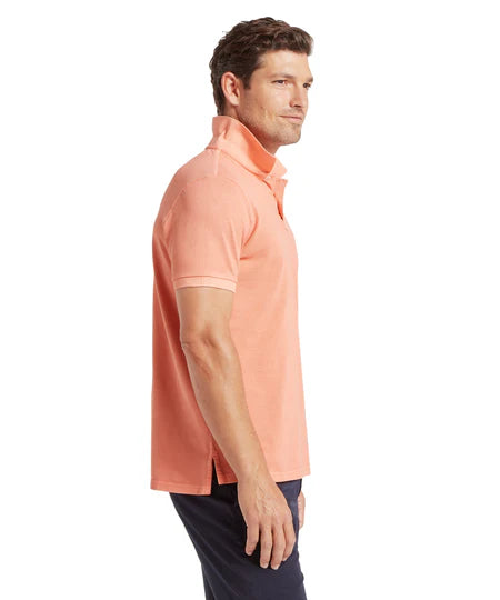 (Schoffel) St Ives Garment Dyed Polo Shirt - Coral Peach (Men's)