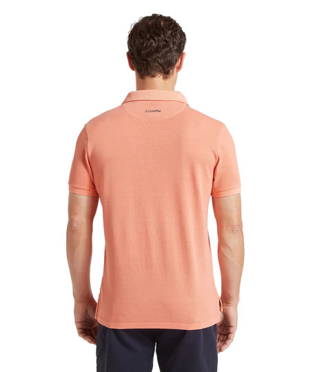 (Schoffel) St Ives Garment Dyed Polo Shirt - Coral Peach (Men's)