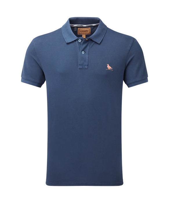(Schoffel) St Ives Garment Dyed Polo Shirt - French Navy (Men's)