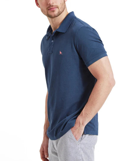 (Schoffel) St Ives Garment Dyed Polo Shirt - French Navy (Men's)