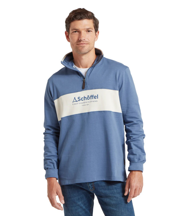 (Schoffel) Trencrom 1/4 Zip Sweatshirt  - Vintage Indigo/Stone (Men's)