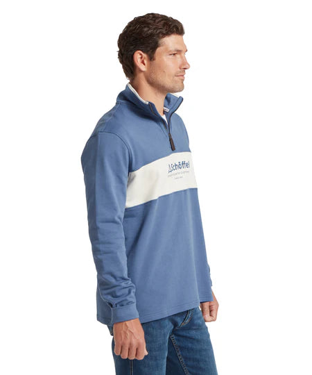 (Schoffel) Trencrom 1/4 Zip Sweatshirt  - Vintage Indigo/Stone (Men's)