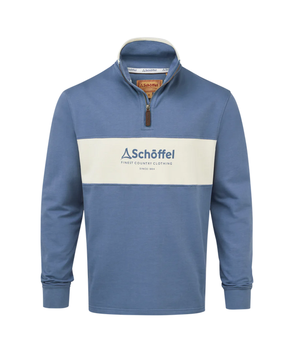 (Schoffel) Trencrom 1/4 Zip Sweatshirt  - Vintage Indigo/Stone (Men's)