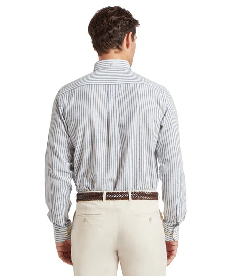 (Schoffel) Walsingham Linen Shirt - Blue Stripe (Men's)