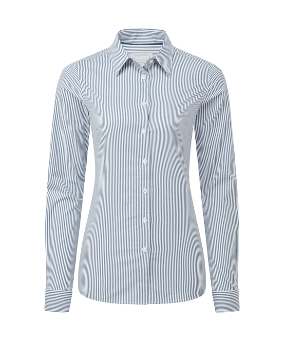 (Schoffel) Norfolk Shirt - Force Blue Stripe (Women's)