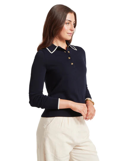 (Schoffel) Portloe Jumper - Navy/Dove (Women's)