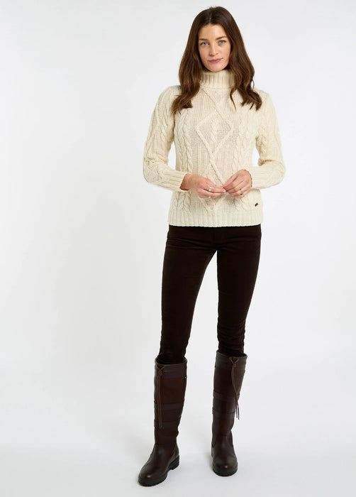 (Dubarry) Somers Women’s roll-neck sweater - Cream (Women's)