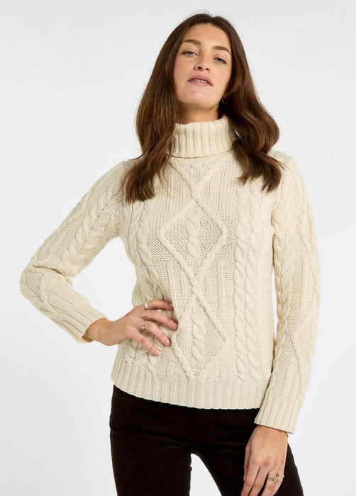 (Dubarry) Somers Women’s roll-neck sweater - Cream (Women's)